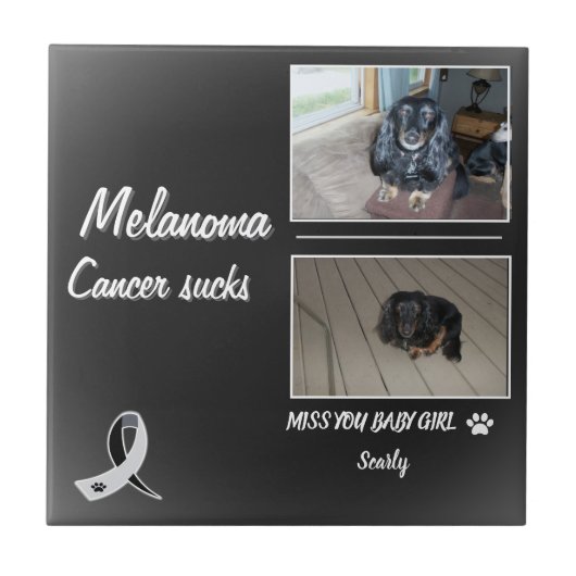 Heartfelt Melanoma Pet Remembrance Layout タイル (正面)