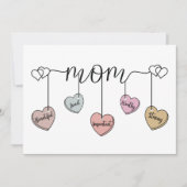 Heartfelt Mom Heart Charm: Mother's Day & Birthday カード (正面)