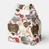 Heartfelt Red Romantic Dad Tribute Design フェイバーボックス (裏面サイド)