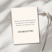 Heartfelt Script Graduation Thank You Card 案内状