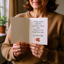 Heartfelt Script Personalized Photo Card カード