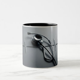 Heartfelt Sips:ナースとDoc用の聴診器マグ ツートーンマグカップ