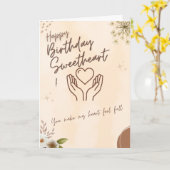 Heartfelt, Supportive Birthday card for Grandchild カード (黄色い花)