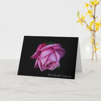 Heartfelt Sympathy Rose Card - Silver Grace カード
