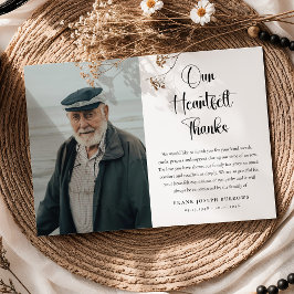 Heartfelt Thanks Funeral Photo & Message Sympathy  サンキューカード