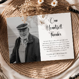 Heartfelt Thanks Funeral Photo & Message Sympathy  サンキューカード