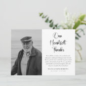 Heartfelt Thanks Funeral Photo & Message Sympathy  サンキューカード (スタンド正面)
