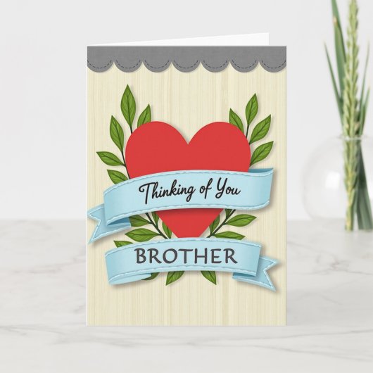 Heartfelt Thinking Of You Brother Card カード (正面)