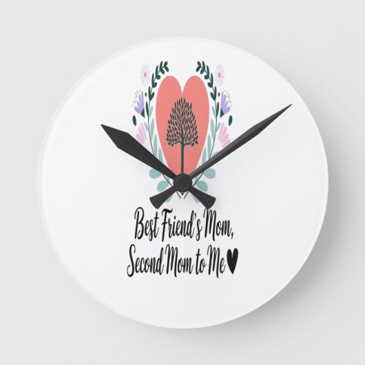 Heartfelt Tribute to a Second Mom Round Clock ラウンド壁時計 (正面)