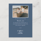 Heartfelt wedding thank you elegant ampersand サンキューカード (正面)