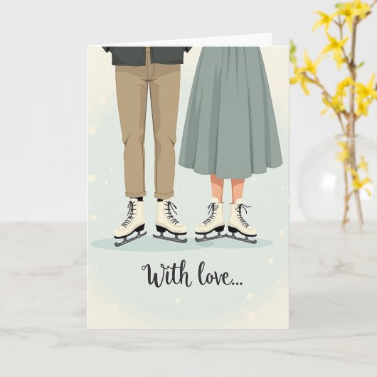 Heartfelt Winter Romance Card カード (黄色い花)