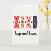 Heartfelt Xoxo Hugs Kisses Card カード (黄色い花)