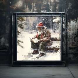 Heartful Wishes Black Santa's Christmas List ポスター