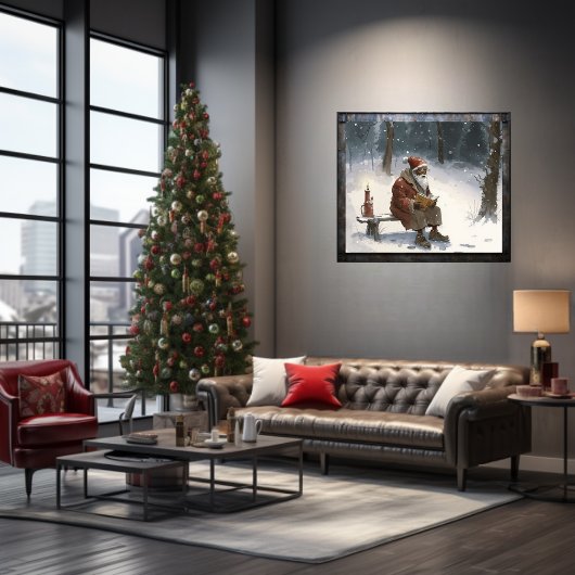 Heartful Wishes Black Santa's Nice List ポスター