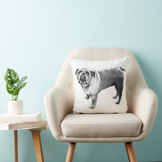 Hearth‑Side Bulldog Accent クッション (椅子)