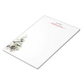 Hearthlight Notes 冬のあったかペット名入りデザイン ノートパッド (アングル)