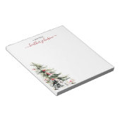 Hearthlight Notes 冬のあったかペット名入りデザイン ノートパッド (アングル)