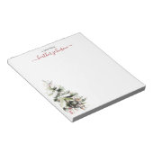 Hearthlight Notes 冬のあったかペット名入りデザイン ノートパッド (アングル)
