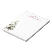 Hearthlight Notes 冬のあったかペット名入りデザイン ノートパッド (回転)