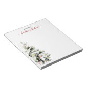 Hearthlight Notes 冬のあったかペット名入りデザイン ノートパッド (アングル)
