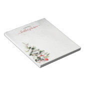Hearthlight Notes 冬のぬくもり キテイの名入れ ノートパッド (アングル)