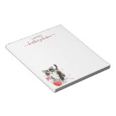 Hearthlight Notes 冬のぬくもり 子猫 パーソナライズド ノートパッド (アングル)