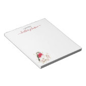 Hearthlight Notes 冬のロビン鳥のオーダーメイド ノートパッド (アングル)