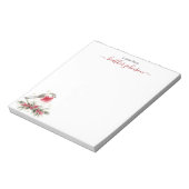 Hearthlight Notes 冬のロビン鳥のオーダーメイド ノートパッド (回転)
