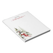 Hearthlight Notes 冬の雪だるま パーソナライズドデザイン ノートパッド (アングル)