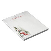 Hearthlight Notes 冬の雪だるま パーソナライズド ノートパッド (アングル)