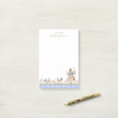 Hearthlight Notes 春のソフトメドウギンガムチェック ポストイット (デスク上)