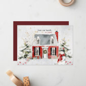 Hearthlight Notes Cozy Winter Home Personalized ノートカード (正面/裏面インサイチュ)