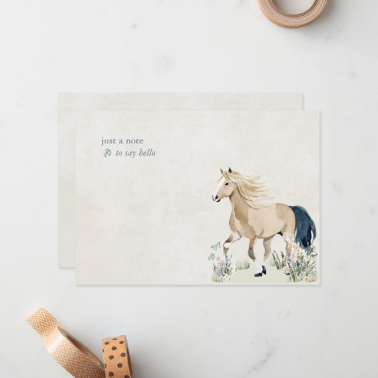 Hearthlight Notes Meadow & Mane Notes ノートカード (正面/裏面インサイチュ)