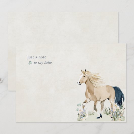 Hearthlight Notes Meadow & Mane Notes ノートカード (正面/裏面)