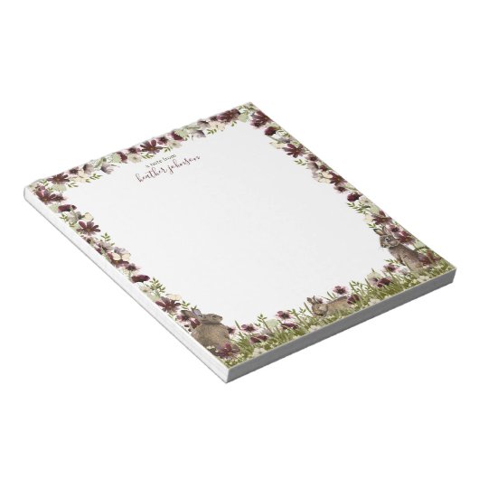 Hearthlight Notes Spring Meadow Bunny Notepad ノートパッド (アングル)