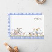 Hearthlight Notes Spring Soft Meadow Gingham ノートカード (正面/裏面インサイチュ)