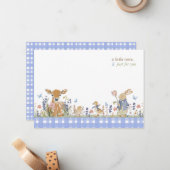 Hearthlight Notes Spring Soft Meadow Gingham ノートカード (正面/裏面インサイチュ)