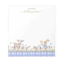 Hearthlight Notes Spring Soft Meadow Gingham ノートパッド
