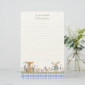 Hearthlight Notes Spring Soft Meadow Gingham 便箋 (スタンド正面)
