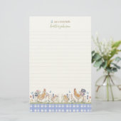 Hearthlight Notes Spring Soft Meadow Gingham 便箋 (スタンド正面)