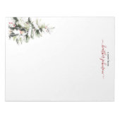 Hearthlight Notes Winter Cozy Dog Personalized ノートパッド (正面)