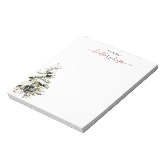 Hearthlight Notes Winter Cozy Dog Personalized ノートパッド (回転)