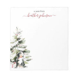 Hearthlight Notes Winter Cozy Dog Personalized ノートパッド
