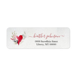 Hearthlight Notes Winter Cozy Heart Personalized ラベル