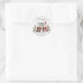 Hearthlight Notes Winter Cozy Home Personalized ラウンドシール (バッグ)