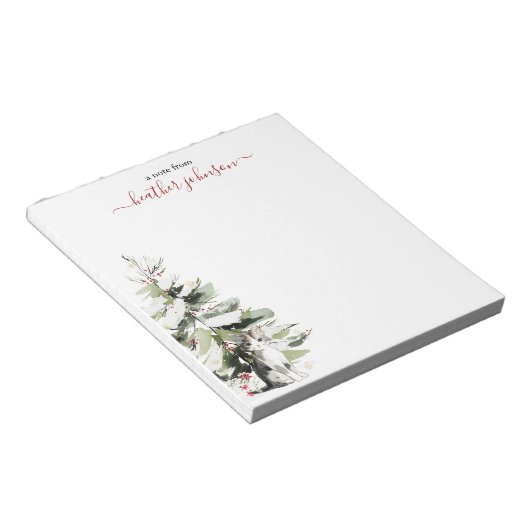 Hearthlight Notes Winter Cozy Kitten Personalized ノートパッド (アングル)