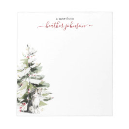Hearthlight Notes Winter Cozy Kitten Personalized ノートパッド