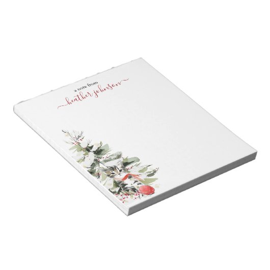 Hearthlight Notes Winter Cozy Kitten Personalized ノートパッド (アングル)