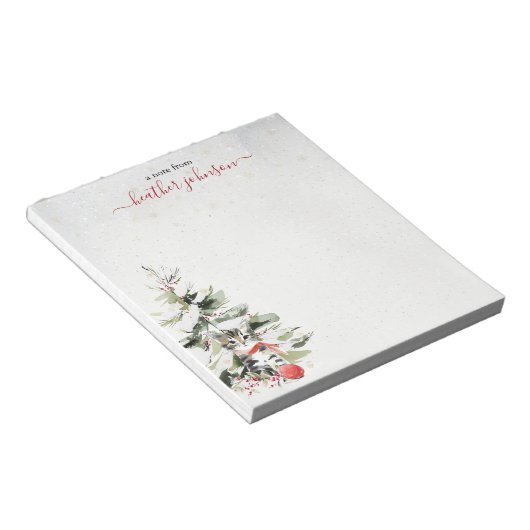 Hearthlight Notes Winter Cozy Kitten Personalized ノートパッド (アングル)
