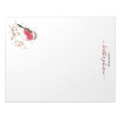 Hearthlight Notes Winter Robin Bird Personalized ノートパッド (正面)